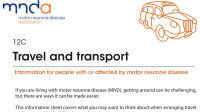 MND Association: Travel and transport
